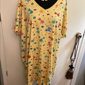 Yellow Animal Print Nightgown